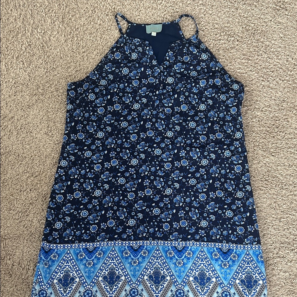 Skies Are Blue Navy Floral Dress